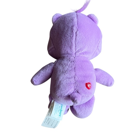 Vintage 2002 Care Bears Share Bear Plush Purple 8.5” Y2K Collectible - Picture 2 of 2